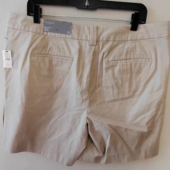 Talbots khaki button Detail shorts 7 inch plus size 16 new!!! - Picture 7 of 10